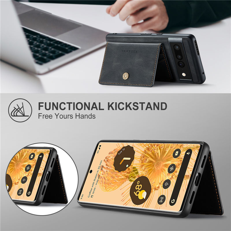 JEEHOOD Google Pixel 6 Pro Wallet Case