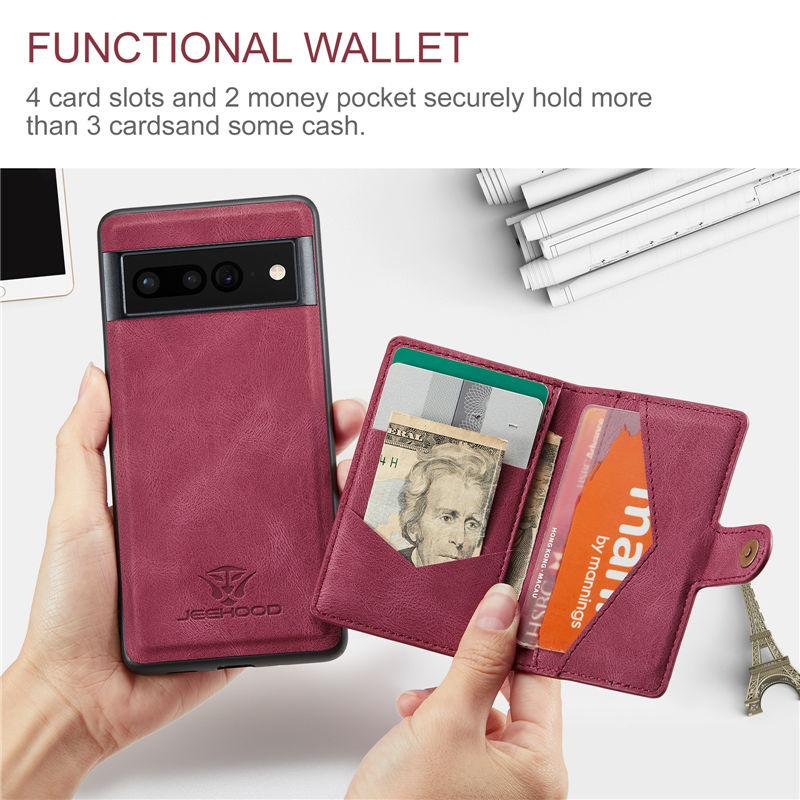 JEEHOOD Google Pixel 6 Wallet Case