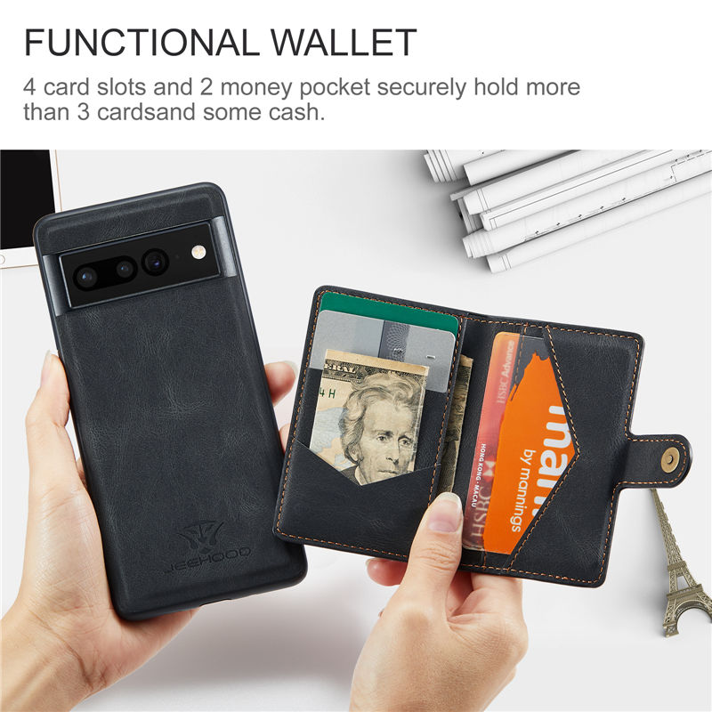 JEEHOOD Google Pixel 7 Wallet Case