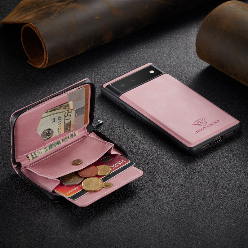 JEEHOOD Google Pixel 6A Wallet Case