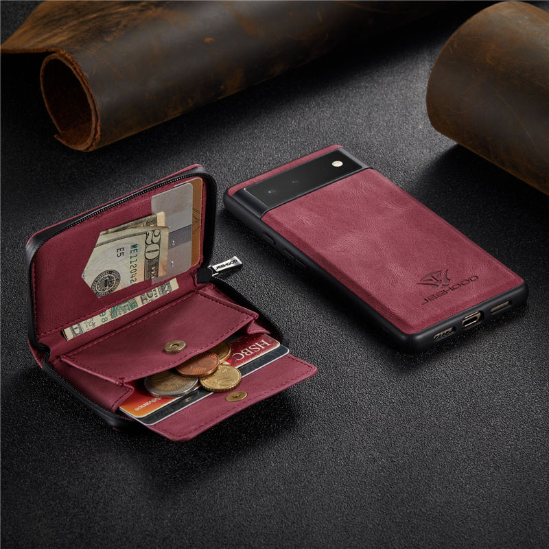 JEEHOOD Google Pixel 6 Wallet Case