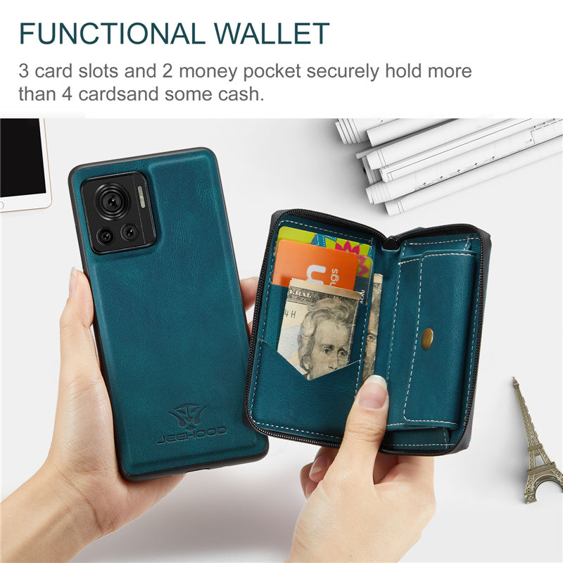 JEEHOOD Motorola Edge 30 Ultra/Moto X30 Pro 5G Wallet Case