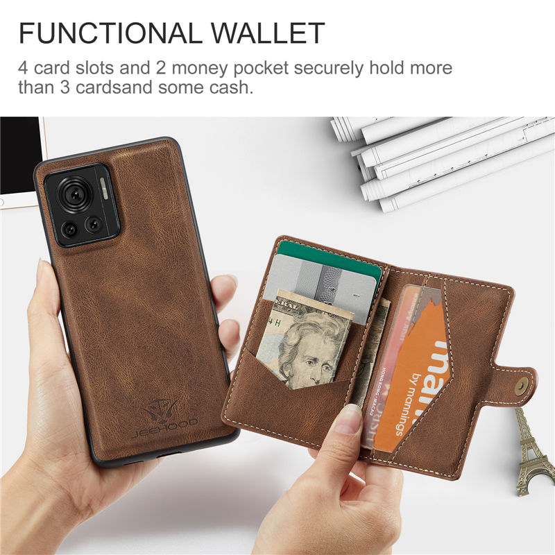 JEEHOOD Motorola Edge 30 Ultra/Moto X30 Pro 5G Wallet Case