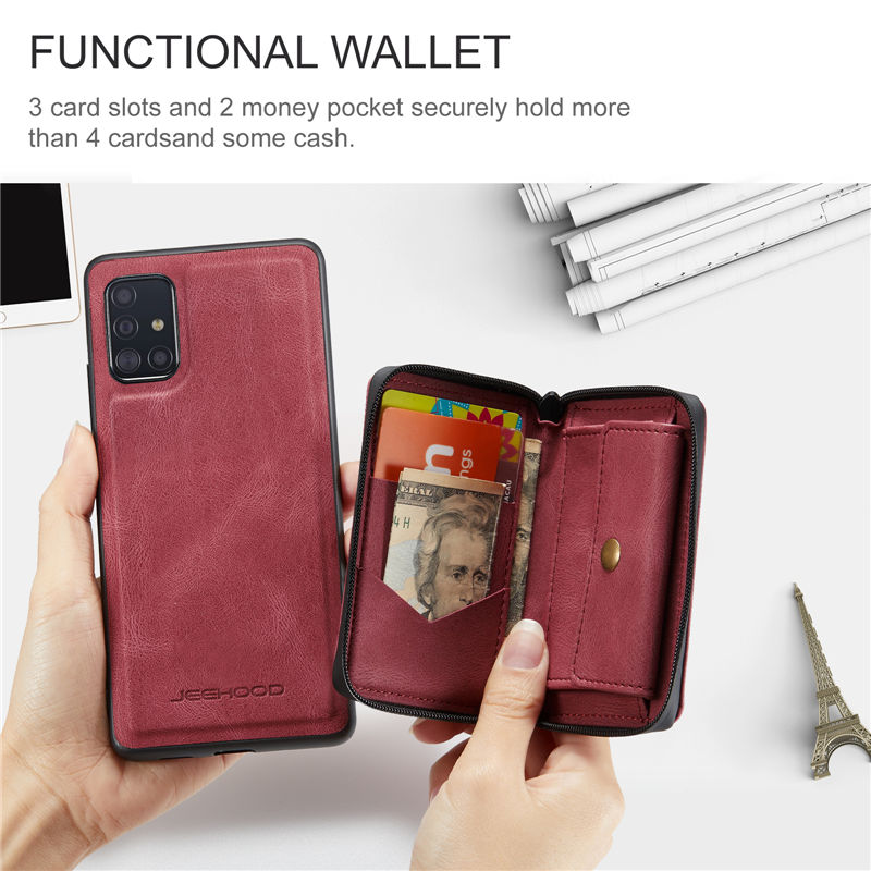 JEEHOOD Samsung Galaxy A71 5G Wallet Case