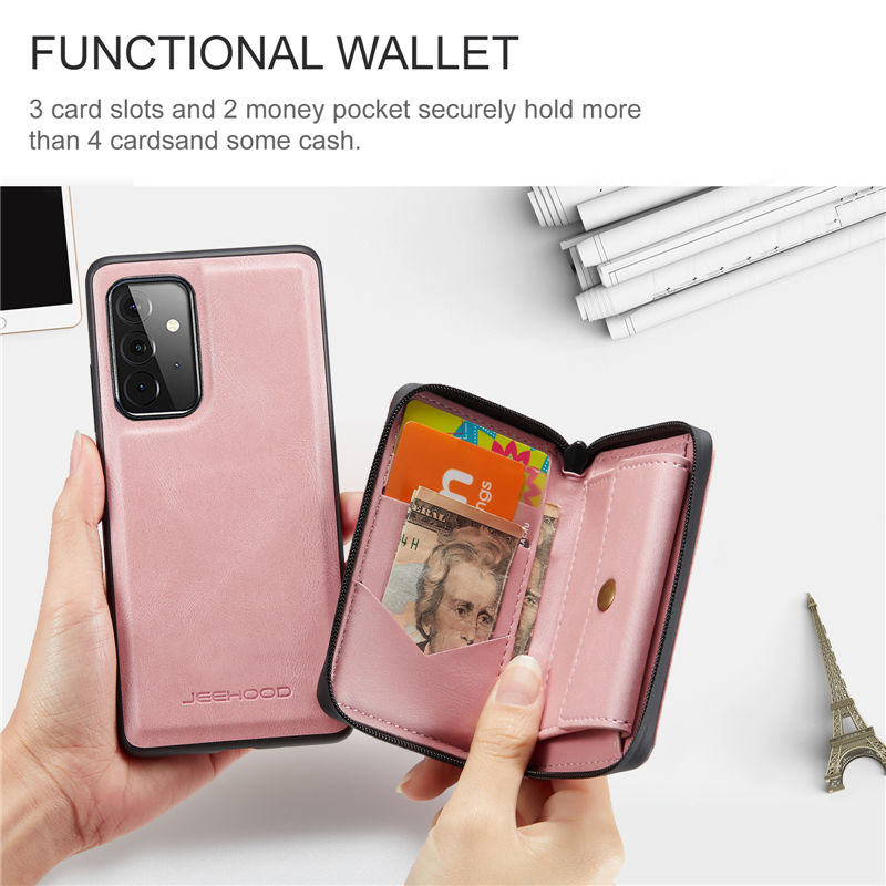 JEEHOOD Samsung Galaxy A72 Wallet Case