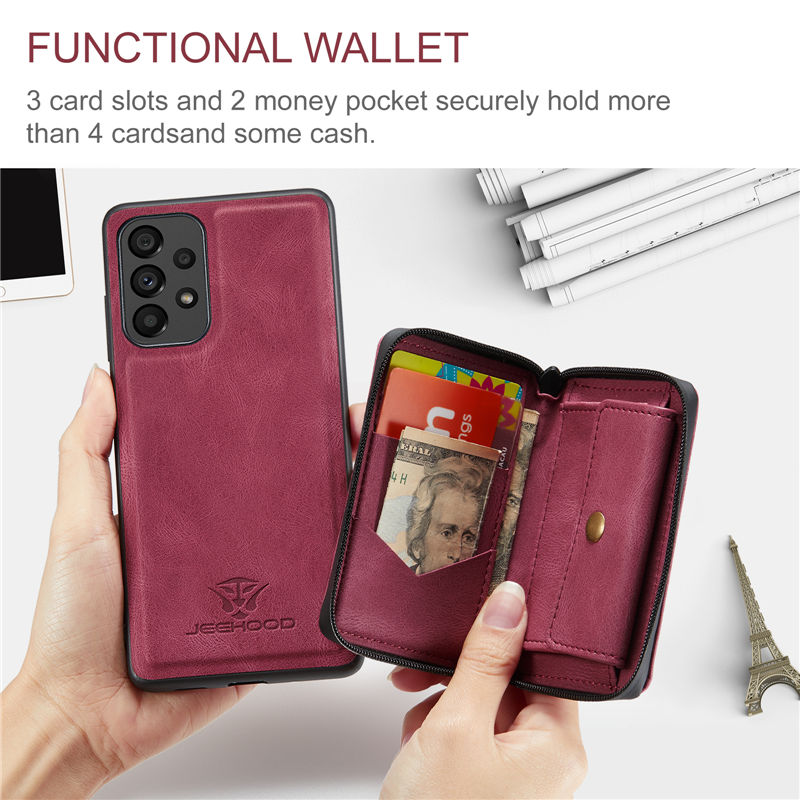 JEEHOOD Samsung Galaxy A73 5G Wallet Case