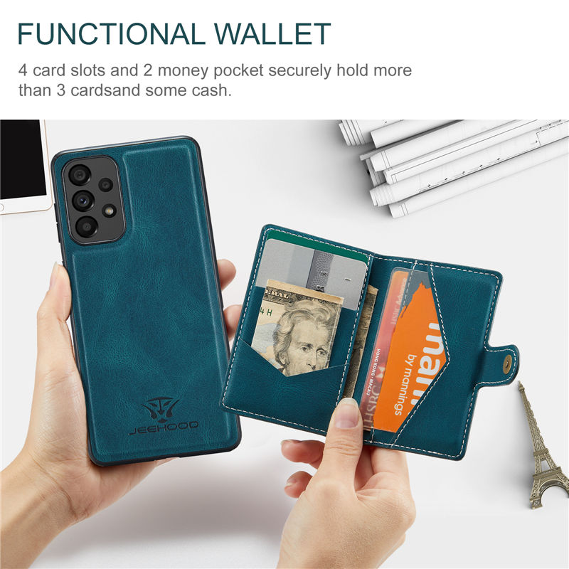 JEEHOOD Samsung Galaxy A73 5G Wallet Case