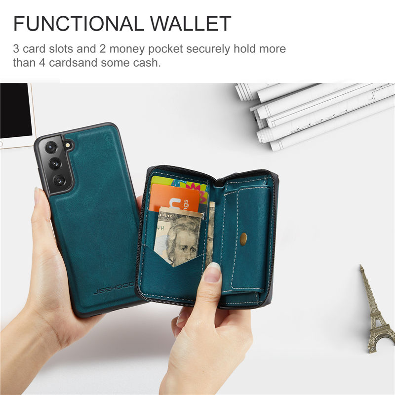 JEEHOOD Samsung Galaxy S21 Plus Wallet Case