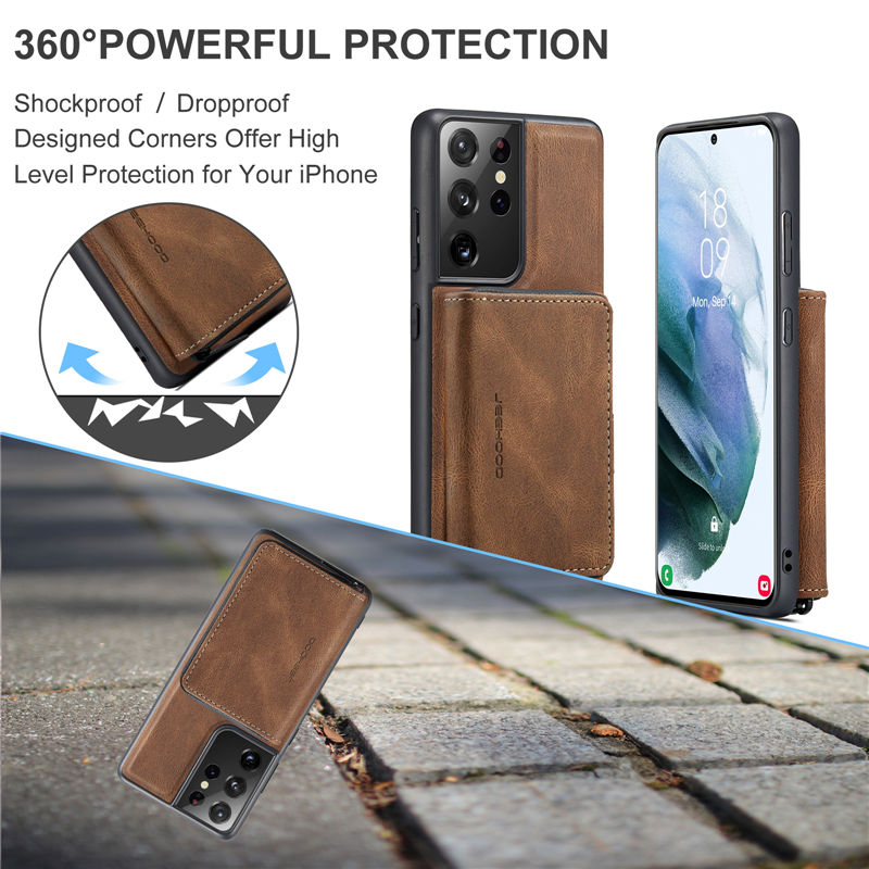 JEEHOOD Samsung Galaxy S21 Ultra Wallet Case