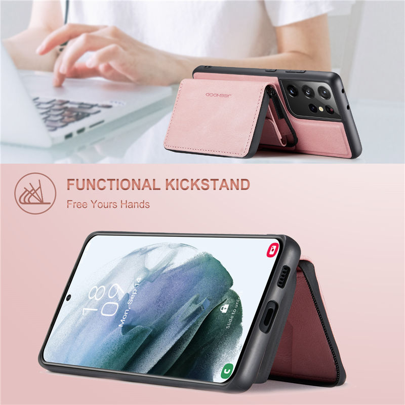 JEEHOOD Samsung Galaxy S21 Ultra Wallet Case