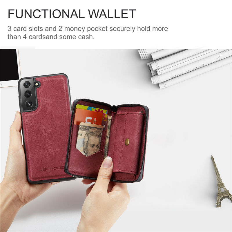 JEEHOOD Samsung Galaxy S22 Plus Wallet Case