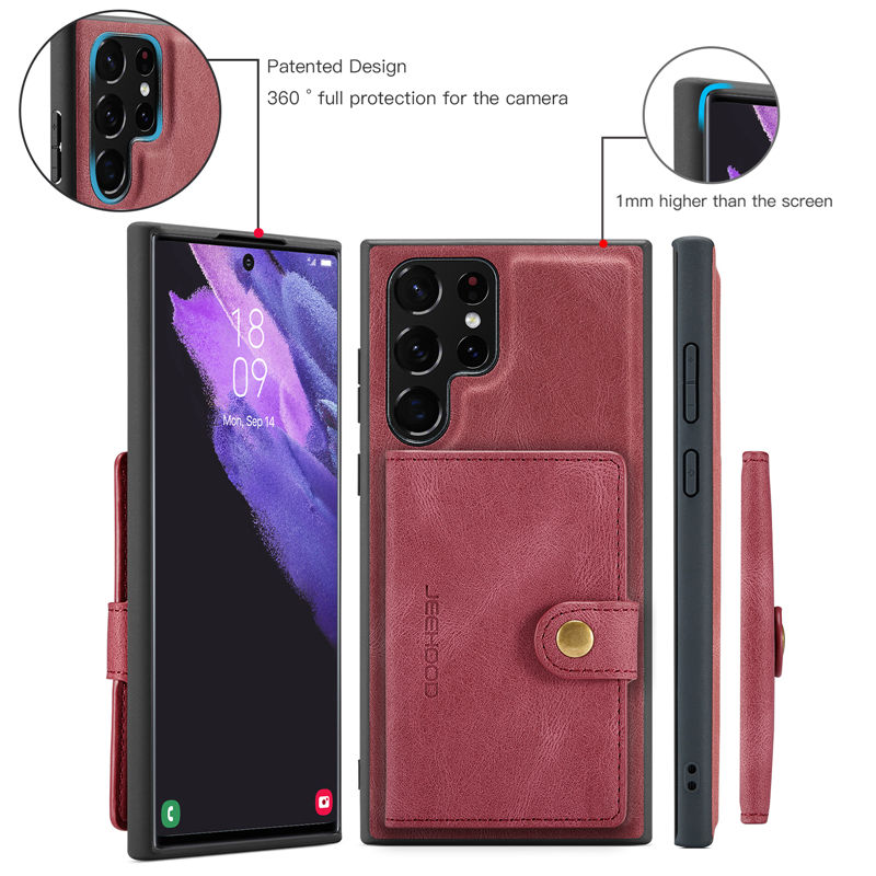 JEEHOOD Samsung Galaxy S22 Ultra Wallet Case