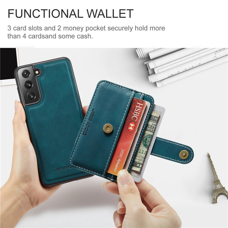 JEEHOOD Samsung Galaxy S22 Plus Wallet Case