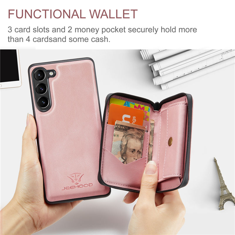 JEEHOOD Samsung Galaxy S23 FE Wallet Case