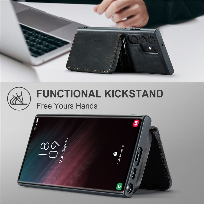 JEEHOOD Samsung Galaxy S22 Ultra Wallet Case