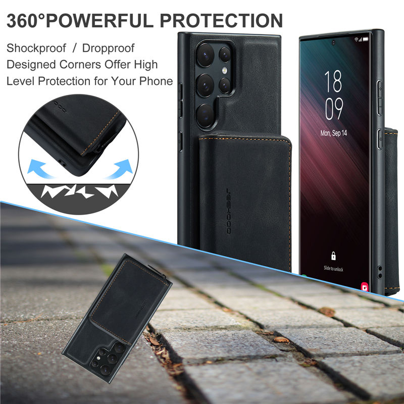 JEEHOOD Samsung Galaxy S23 Ultra Wallet Case