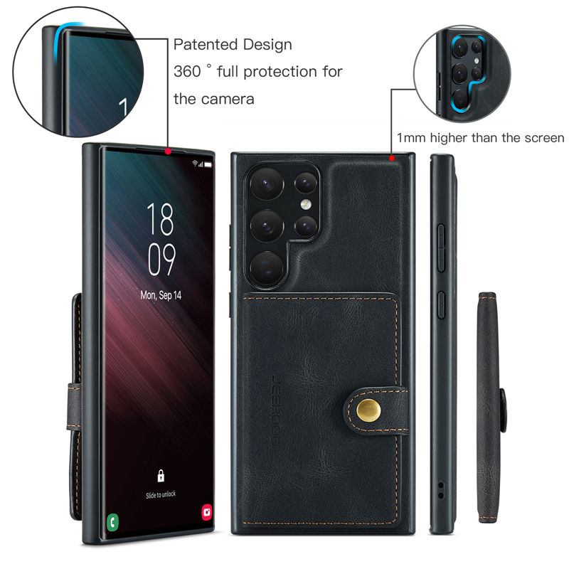 JEEHOOD Samsung Galaxy S23 Ultra Wallet Case