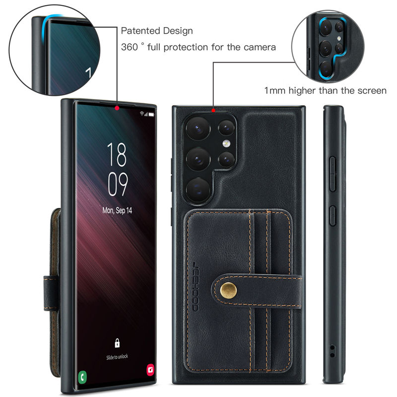 JEEHOOD Samsung Galaxy S23 Ultra Wallet Case