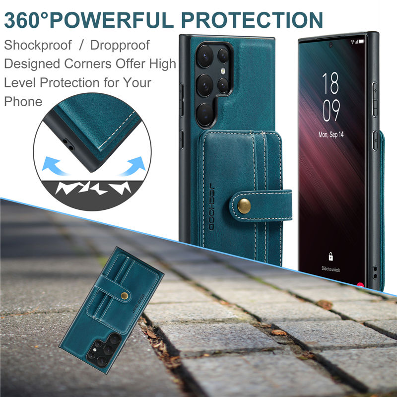 JEEHOOD Samsung Galaxy S24 Ultra Wallet Case