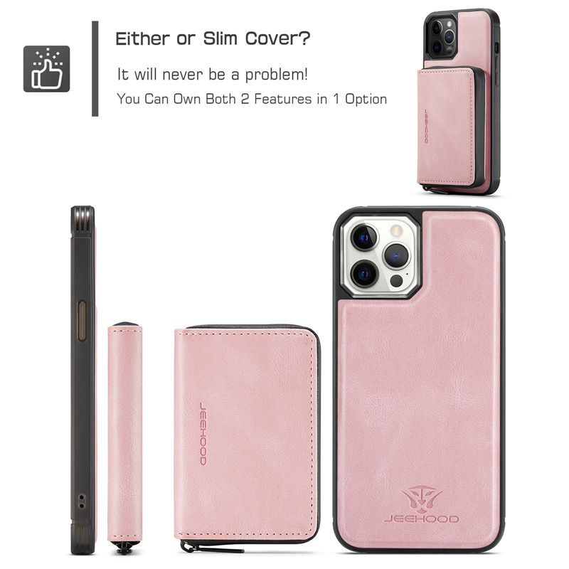 JEEHOOD iPhone 12/12 Pro Wallet Case