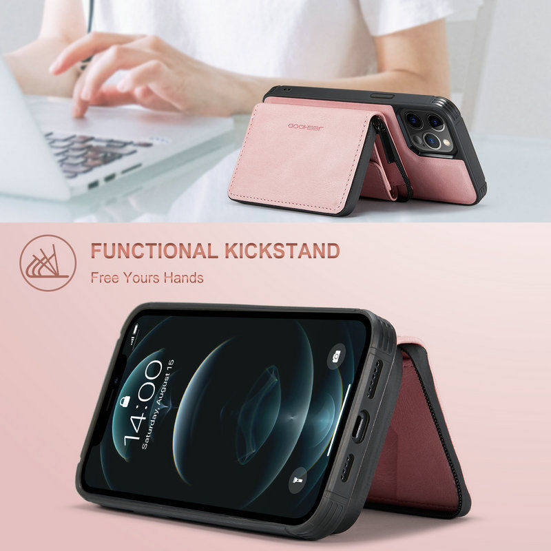 JEEHOOD iPhone 12 Pro Max Wallet Case