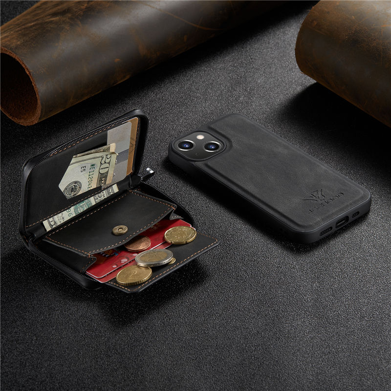 JEEHOOD iPhone 13 Mini Wallet Case