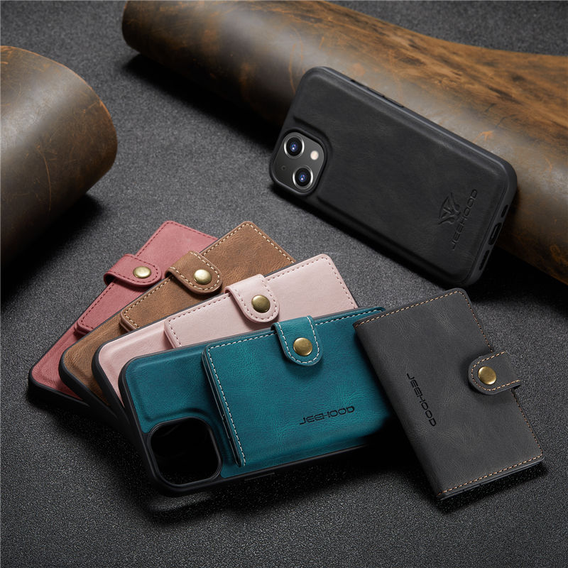 JEEHOOD iPhone 13 Wallet Case