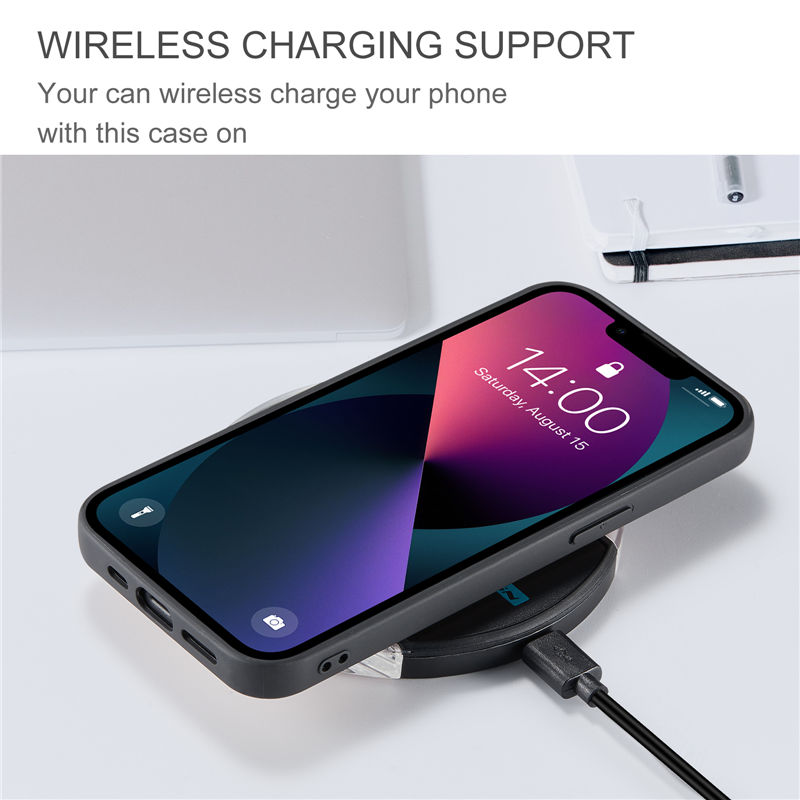 JEEHOOD iPhone 13 2-in-1 Magnetic Wallet Case