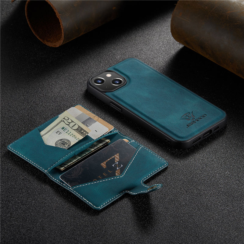 JEEHOOD iPhone 13 Wallet Case