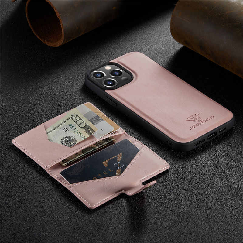 JEEHOOD iPhone 13 Pro Max Wallet Case