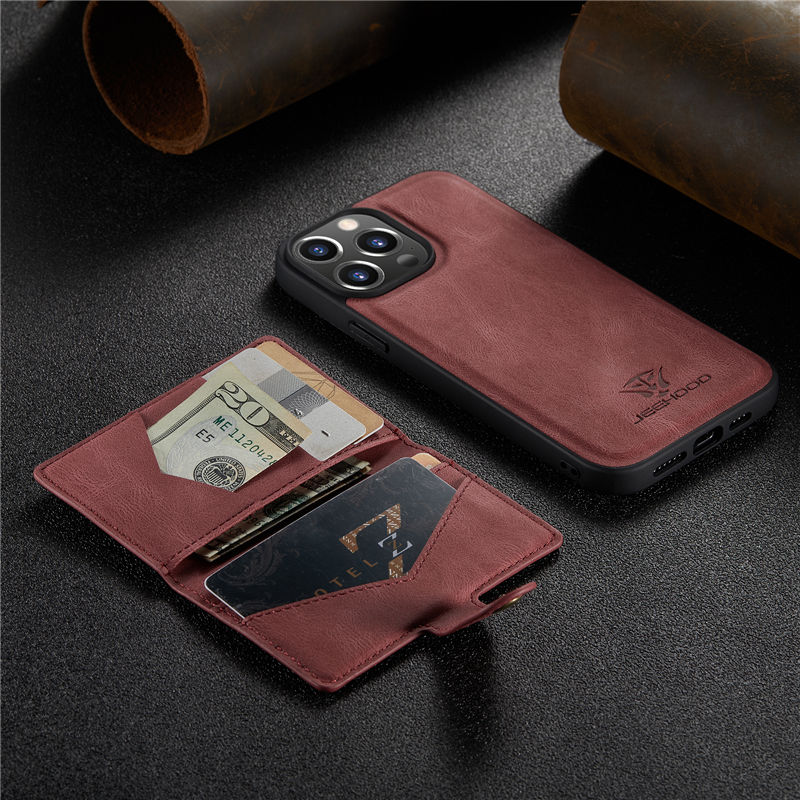 JEEHOOD iPhone 13 Pro Wallet Case