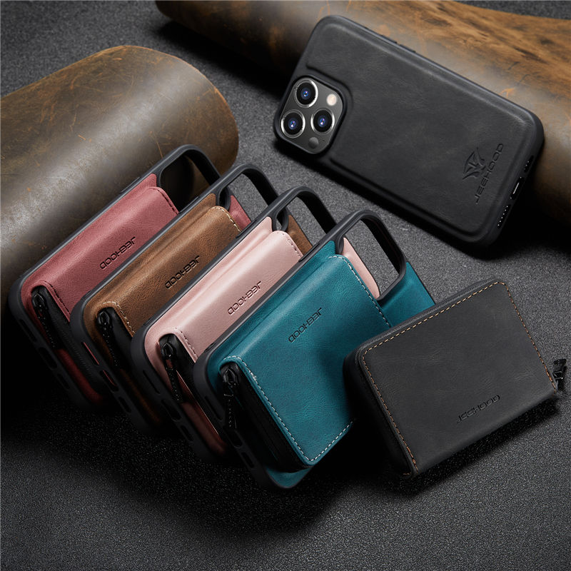 JEEHOOD iPhone 14 Pro Max Wallet Case