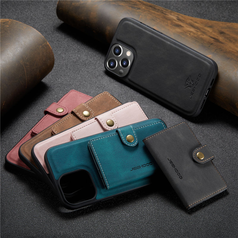 JEEHOOD iPhone 14 Pro Max Wallet Case