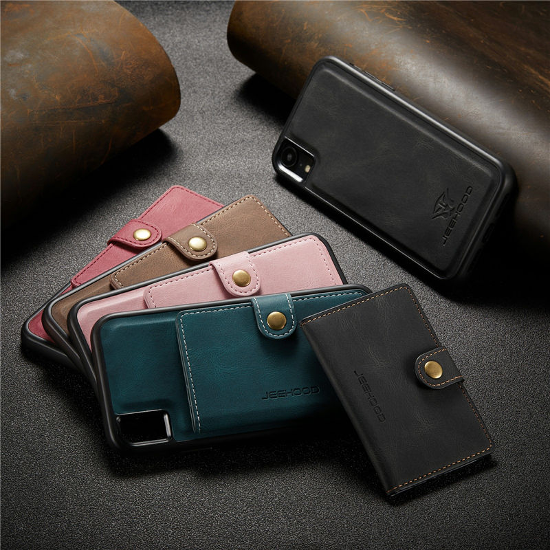 JEEHOOD iPhone XR Wallet Case