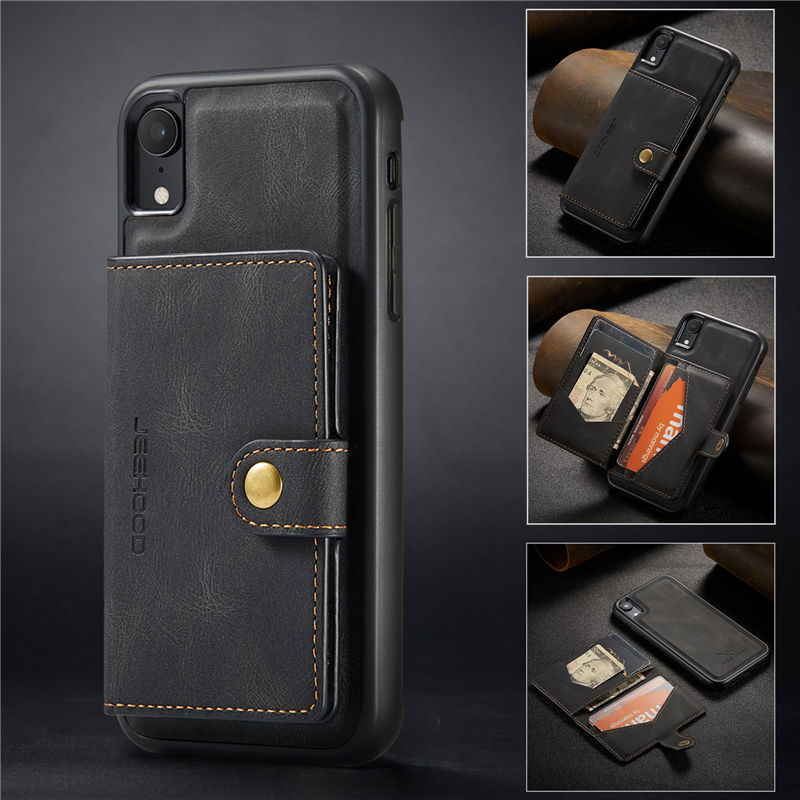 JEEHOOD iPhone XR Wallet Case