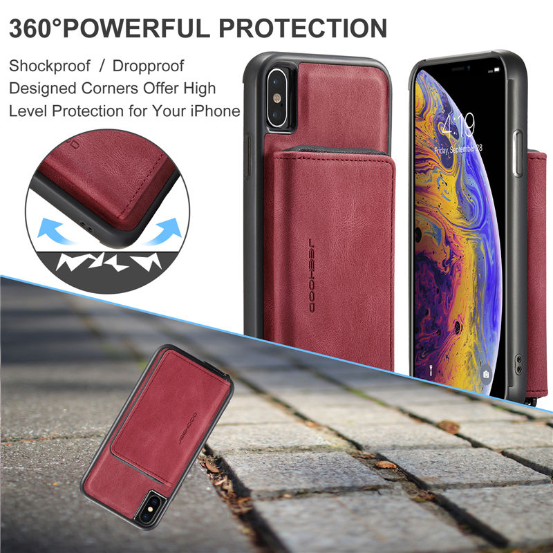 JEEHOOD iPhone XS Max Wallet Case