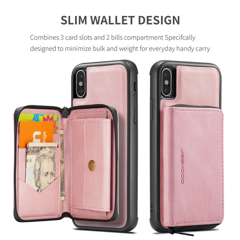 JEEHOOD iPhone XR Wallet Case