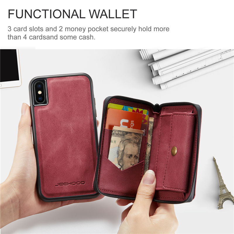 JEEHOOD iPhone X/XS Wallet Case
