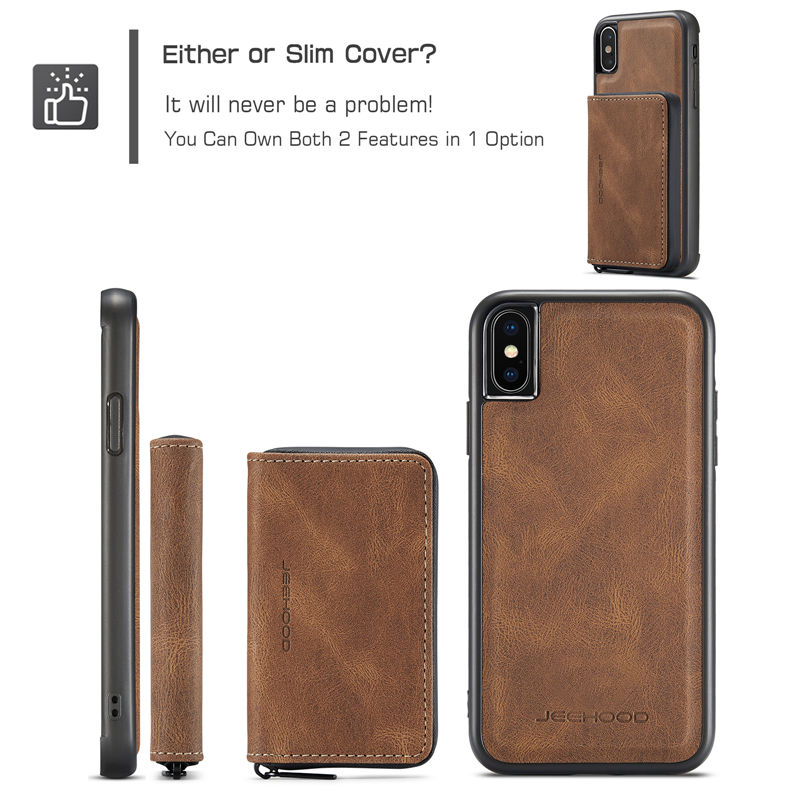 JEEHOOD iPhone XR Wallet Case