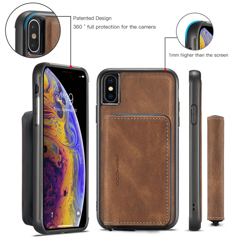 JEEHOOD iPhone XS Max Wallet Case
