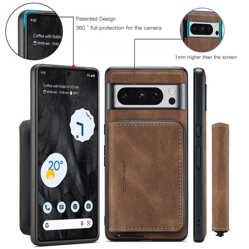 JEEHOOD Google Pixel 8 Pro Wallet Case