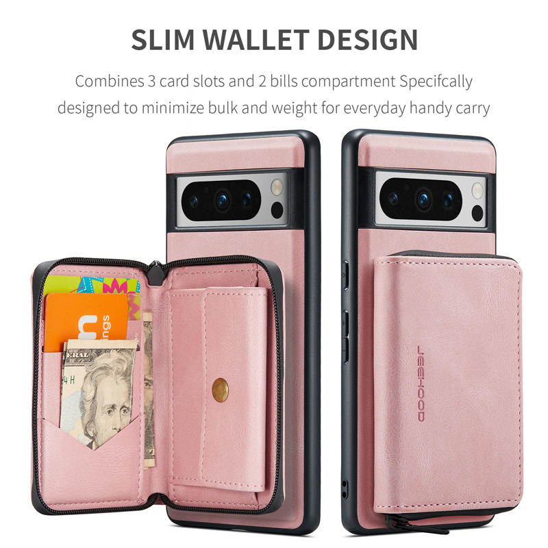 JEEHOOD Google Pixel 8 Pro Wallet Case