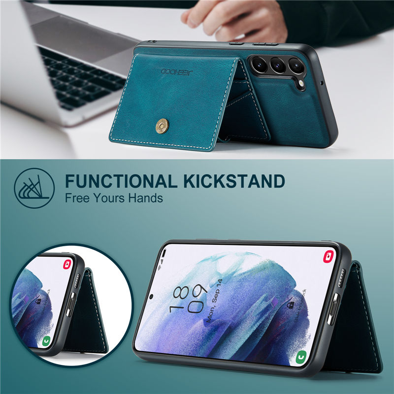 JEEHOOD Samsung Galaxy A14 4G/5G 2-in-1 Magnetic Wallet Case