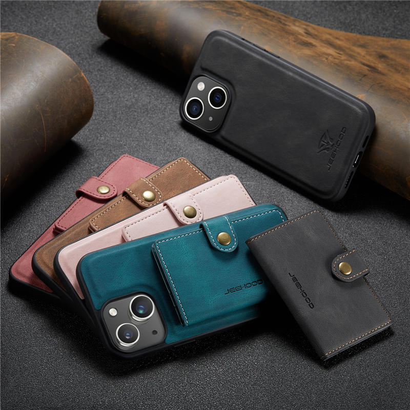JEEHOOD iPhone 15 Wallet Case