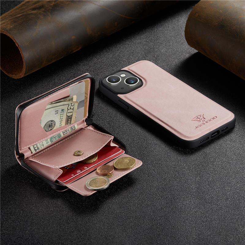 JEEHOOD iPhone 15 Wallet Case