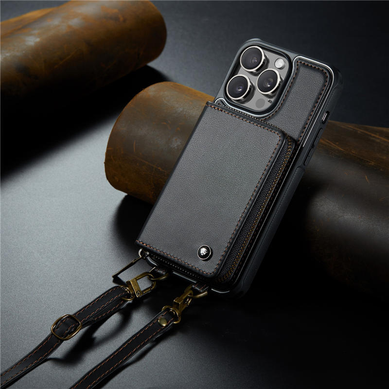 JEEHOOD iPhone 15 Pro Max Wallet Case