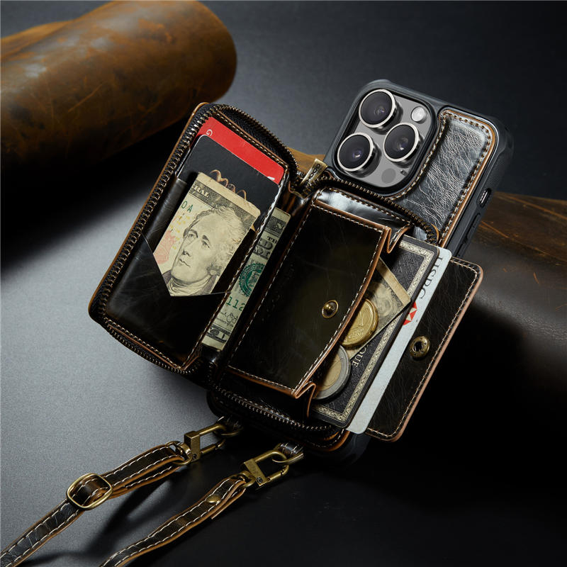 JEEHOOD iPhone 15 Pro Wallet Case