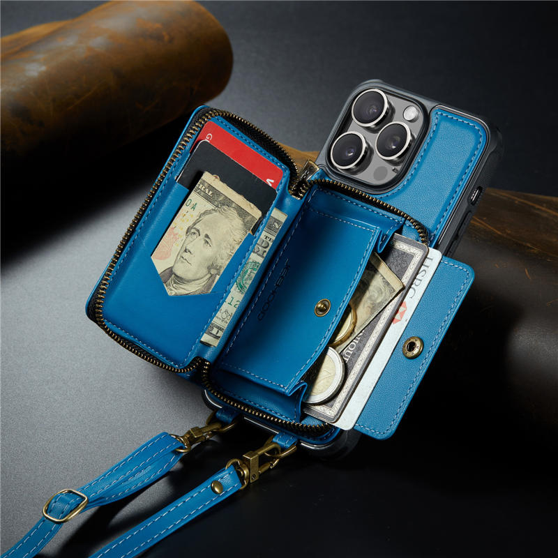 JEEHOOD iPhone 15 Pro Max Wallet Case