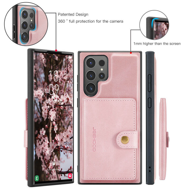 JEEHOOD Samsung Galaxy S25 Ultra 2-in-1 Magnetic Wallet Case
