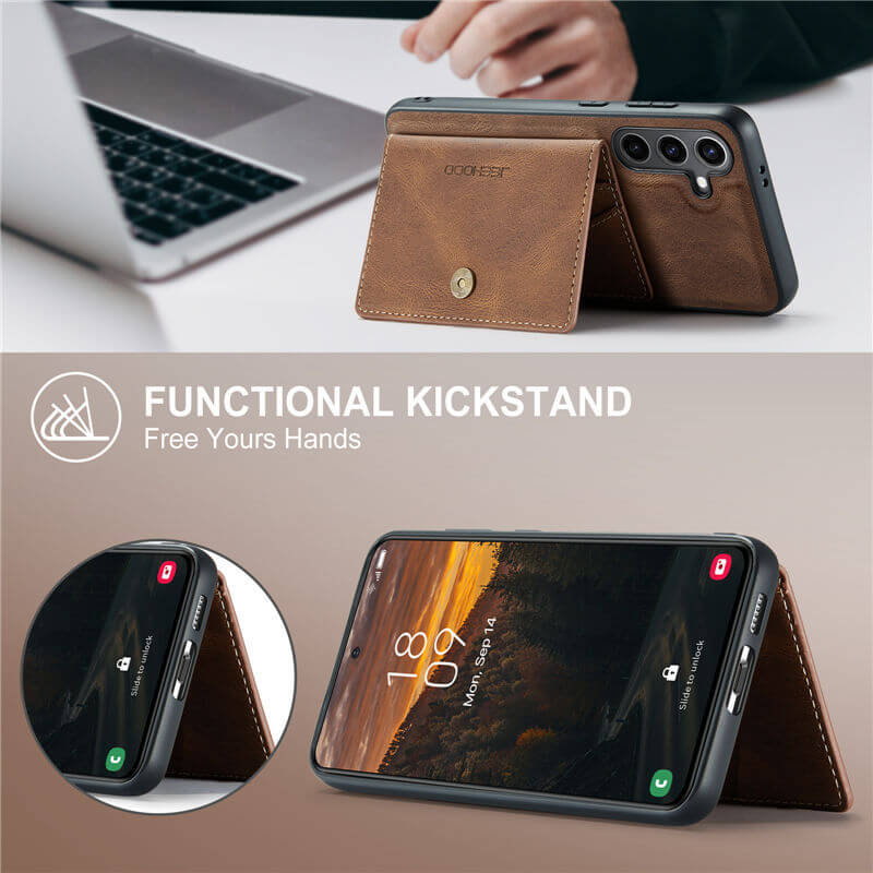 JEEHOOD Samsung Galaxy S24 Plus Wallet Case